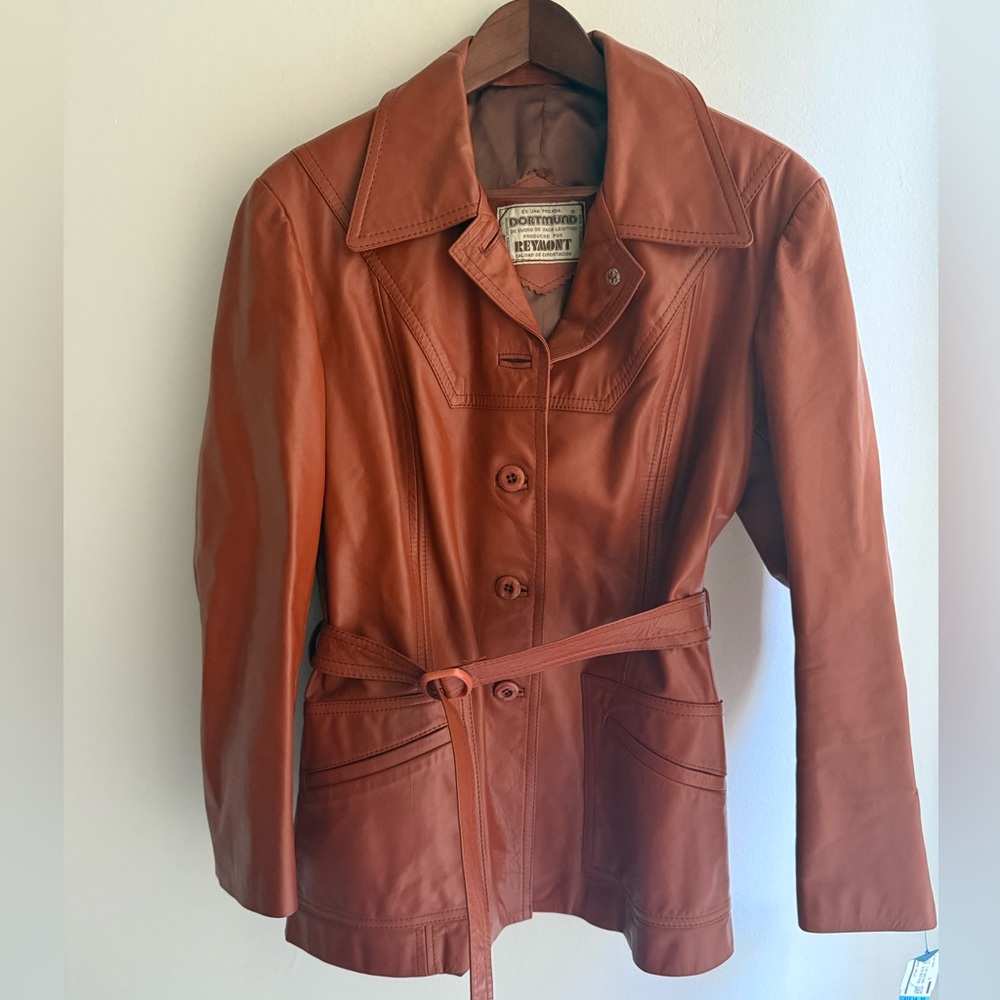 Vintage Retro Genuine Leather Jacket - 70s - Size M/L - Perfect Boho Condition!